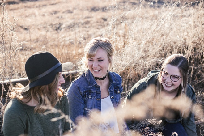 three young women