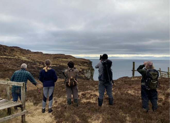 Observing sea eagles during an enhanced shepherding refresher session © C. McIntyre