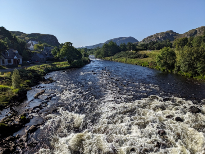 River Ewe in sunshine