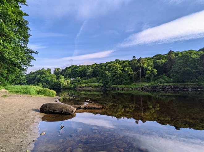 Sunny day from the bank of River Tay