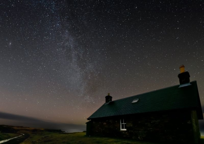 Rum house with starry skies 