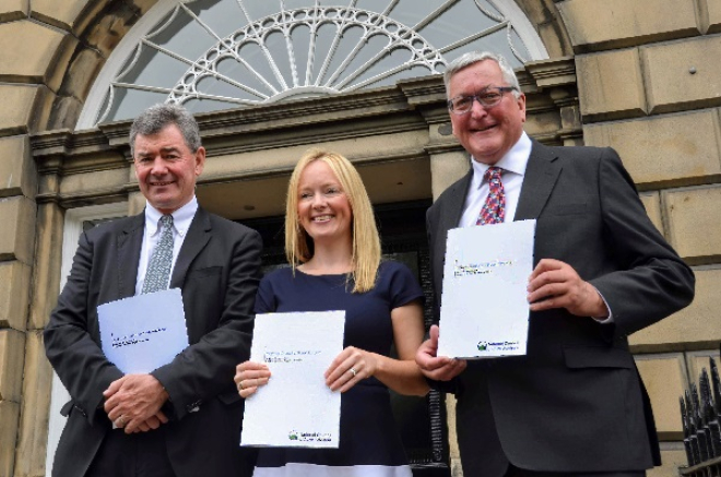 Photo: Co-Chairs of the NCRA, Lorne Crerar, Alison Milne & Fergus Ewing MSP