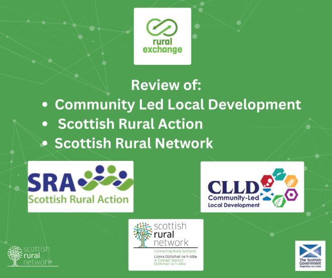 Review - Orgs and logos - SRUC rural Exchange - SRN graphic 