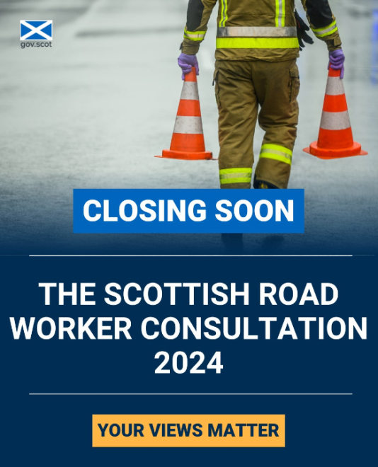 Image of roadworker carrying cones - Image by Scot GOV 