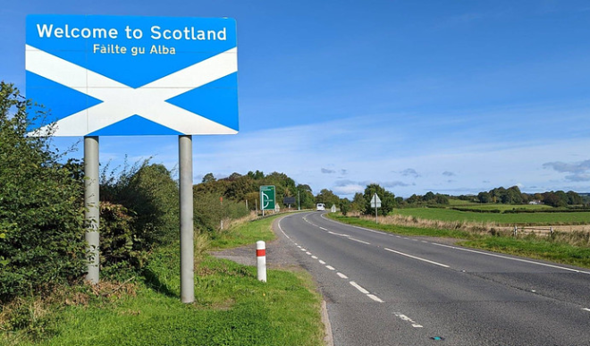 Welcome to Scotland Sign