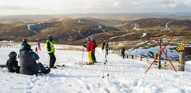 Spring skiing at Lowther Hills