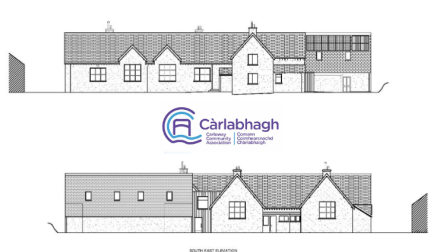 Elevation drawing of Carloway Community Centre