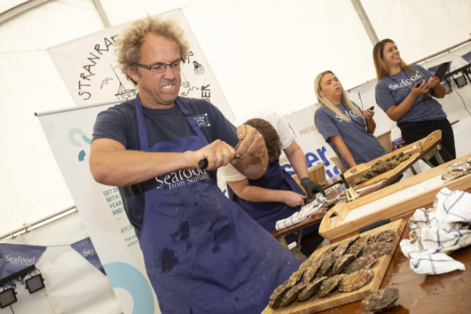 Tristan Hugh-Jones competes in the 2019 ShuckOff