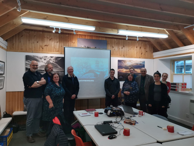 members of the Wester Ross Biosphere Reserve with Jean-Philippe L. Messier