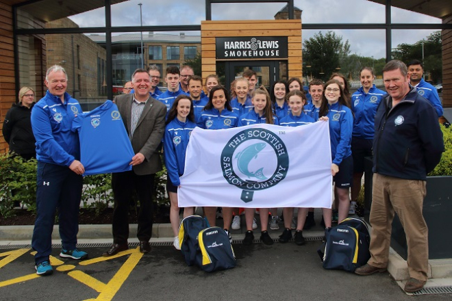 Western Isles Island Games team receiving their kits