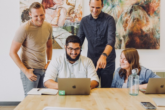 Young People Working