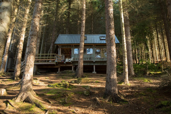 Croft house on a newly created woodland croft at Leckmelm, near Ullapool