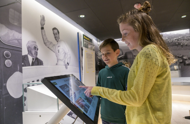 Children look at exhibit at Jim Clark Motorsport Museum Credit Phil Wilkinson/Live Borders