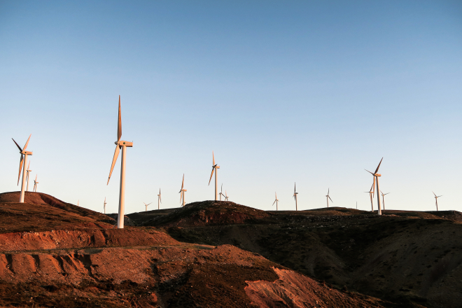 Hill wind farm