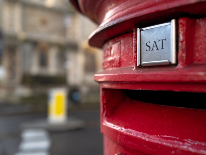 Close up of pillar box