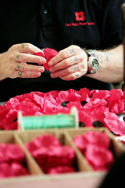 Lady Haig's Poppy Factory: making poppies and wreaths