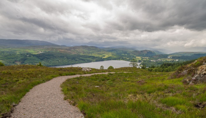 Panoramic view looking towards Fort Augustus Woodlands