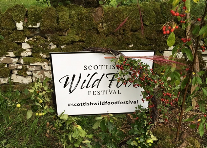 SCottish Wild Food Festival sign