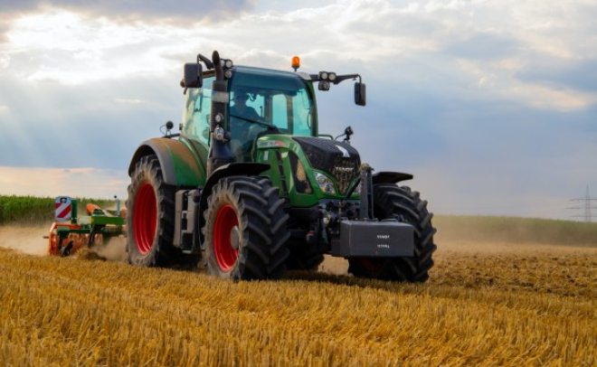 Tractor on field