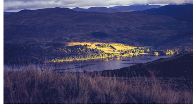 Hilly landcape with loch