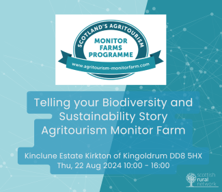 Telling your Biodiversity and Sustainability Story - Agritourism Monitor Farm event flyer