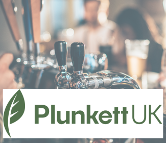 Plunkett UK logo with bar scene in background